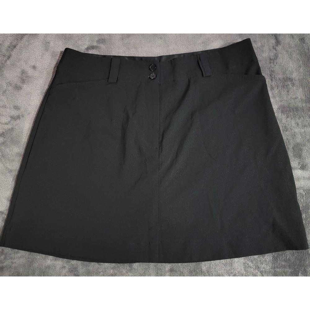 Nike Golf Skort Women 14 Black Dri-FIT Performance Stretch Pockets Y2K Athletic